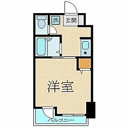 スカイコート文京本郷 8階1Kの間取り