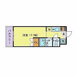 スチューデントハイツ代々木上原 ワンルームの間取図画像