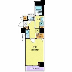 ディアレイシャス市谷薬王寺 1Kの間取図画像