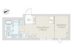 FIRM西新宿 302 3階1DKの間取り