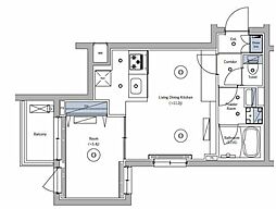 シーフォルムネクスト池袋ウエスト 1LDKの間取図画像