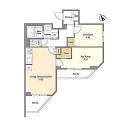 間取図画像 2LDK