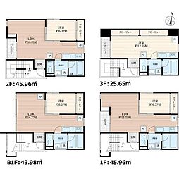 シーン目黒サウナレジデンス ワンルームの間取図画像