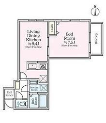 コリーナアルタ 1LDKの間取図画像