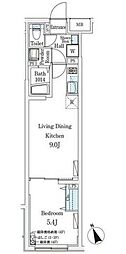 クレアテイフ駒澤大学前 1LDKの間取図画像