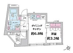 ステラメゾン三軒茶屋 1DKの間取図画像