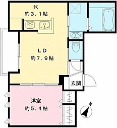 グレースアオキ 1LDKの間取図画像
