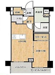 クリオラベルヴィ馬込 1LDKの間取図画像