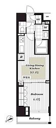 オープンレジデンシア日本橋横山町 1LDKの間取図画像