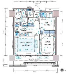 ザ・ヨコハマフロントタワー 2LDKの間取図画像