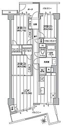小田公園エルハイツ 3LDKの間取図画像