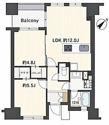 サンクタス127新川 2LDKの間取図画像