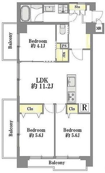 間取りを拡大表示