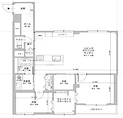 東山コーポラス 2LDKの間取図画像