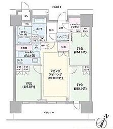 ブランズタワー豊洲 3LDKの間取図画像