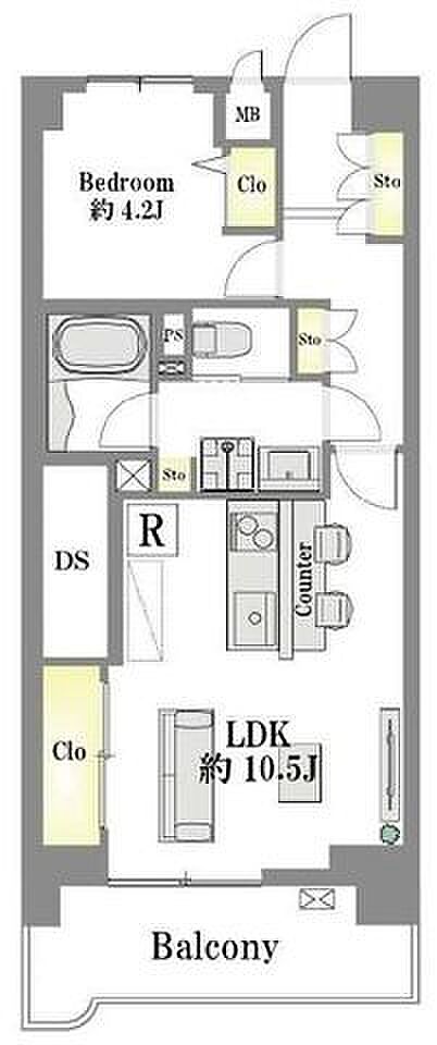 1LDK 間取り