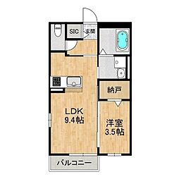 仮称）つくばみらい市福岡新築 2階1LDKの間取り