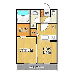 フォレスタ1 1LDKの間取図画像
