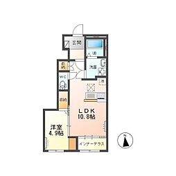 シャインスターアイズ 1LDKの間取図画像
