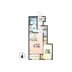 シャインスターアイズ 1LDKの間取図画像