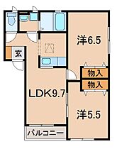 ボヌールメゾン 岡崎  ｜ 和歌山県和歌山市木広町5丁目（賃貸アパート2LDK・1階・46.58㎡） その2