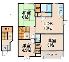 joli cour A  ｜ 和歌山県和歌山市松島（賃貸アパート3LDK・2階・65.57㎡） その2