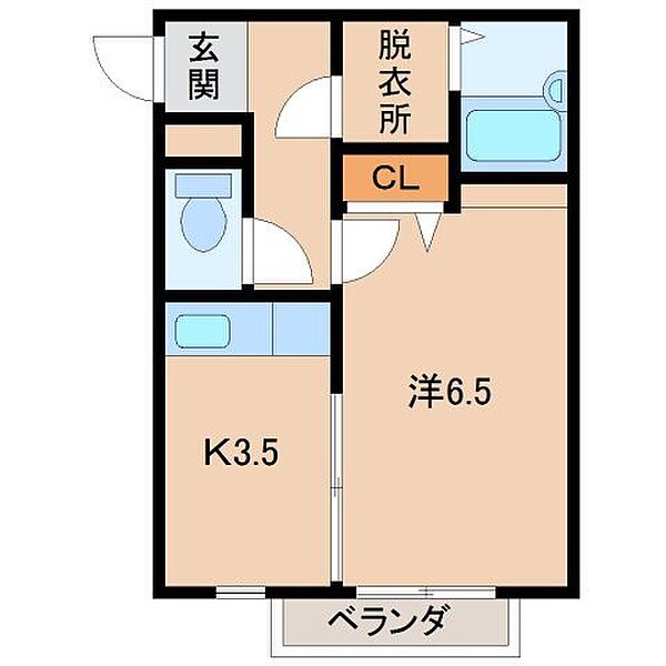 ベルメゾン砂山 ｜和歌山県和歌山市小松原5丁目(賃貸マンション1K・1階・27.00㎡)の写真 その2