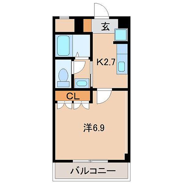 和歌山県和歌山市田尻(賃貸アパート1K・2階・24.84㎡)の写真 その2