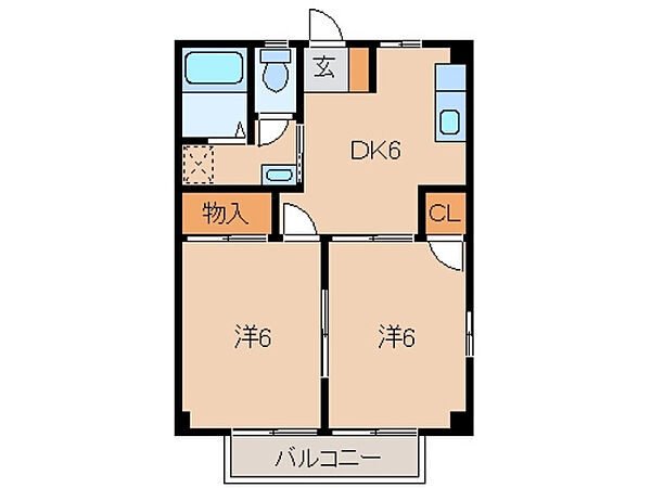 和歌山県和歌山市内原(賃貸アパート2DK・1階・40.04㎡)の写真 その2