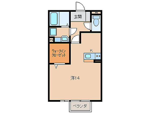 和歌山県和歌山市布引(賃貸アパート1R・2階・37.53㎡)の写真 その2