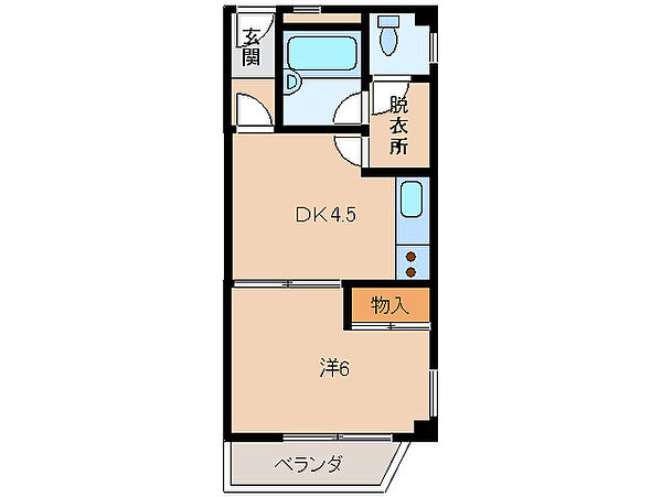 シャンティイ和歌浦 ｜和歌山県和歌山市和歌浦東2丁目(賃貸マンション1DK・2階・24.82㎡)の写真 その2