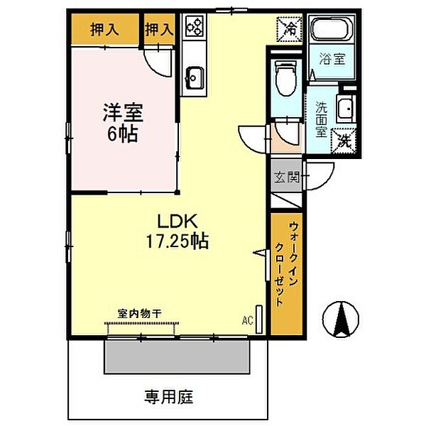 グリーンハイツ北山I ｜和歌山県海南市阪井(賃貸アパート1LDK・1階・54.23㎡)の写真 その2