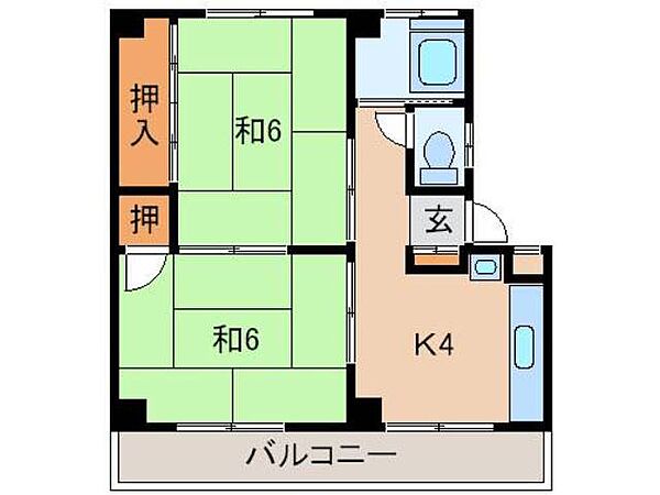 メゾン紀ノ川 ｜和歌山県和歌山市市小路(賃貸マンション2K・1階・37.20㎡)の写真 その2