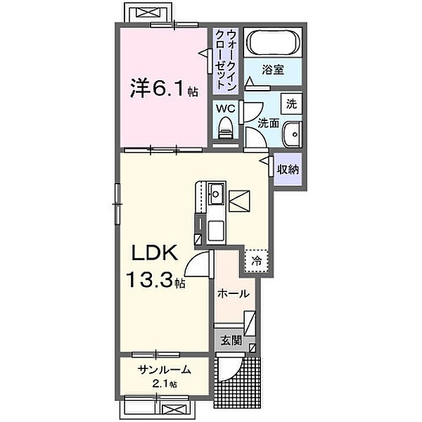 パピーII ｜和歌山県和歌山市毛見(賃貸アパート1LDK・1階・50.01㎡)の写真 その2