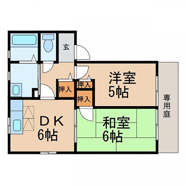 ディアス乙井 ｜和歌山県和歌山市松島(賃貸アパート2DK・2階・43.36㎡)の写真 その2