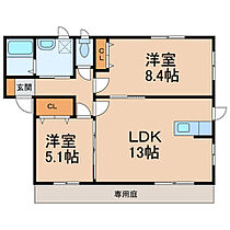 シャーメゾン元町奉行  ｜ 和歌山県和歌山市元町奉行丁1丁目（賃貸アパート2LDK・1階・57.02㎡） その2