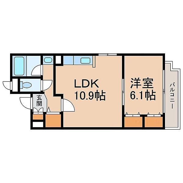 和歌山県和歌山市中之島(賃貸マンション1LDK・1階・38.16㎡)の写真 その2