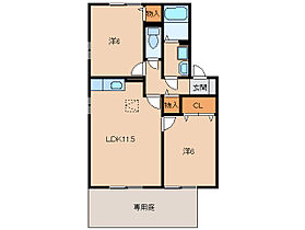 グランシャリオ  ｜ 和歌山県和歌山市粟（賃貸アパート2LDK・1階・53.76㎡） その2