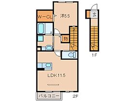 D-room Kuki  ｜ 和歌山県和歌山市六十谷（賃貸アパート1LDK・2階・48.78㎡） その2