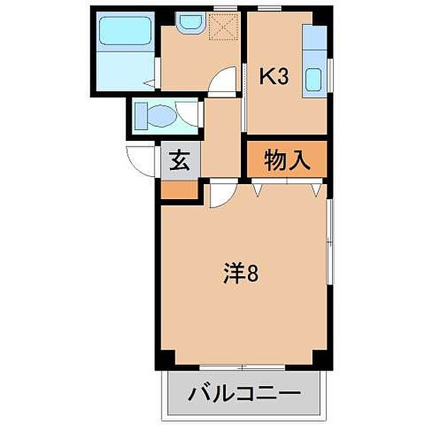 キャッスル城参番館 ｜和歌山県橋本市高野口町伏原(賃貸マンション1K・2階・23.10㎡)の写真 その2