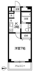 ATビル 1Kの間取図画像