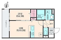 MaisonHouseDressing 1LDKの間取図画像