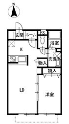 ファームブルック 1LDKの間取図画像