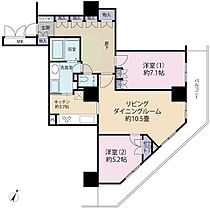 ライブタワー武蔵浦和 2804 ｜ 埼玉県さいたま市南区別所7丁目（賃貸マンション2LDK・28階・72.95㎡） その2