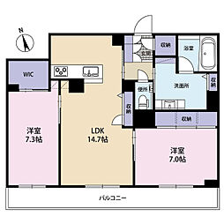 アルバハウス 2LDKの間取図画像