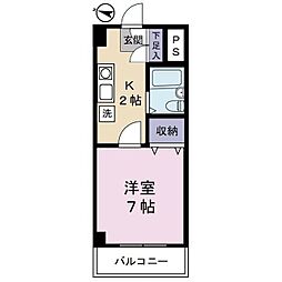 クレートメゾン西浦和2 1Kの間取図画像
