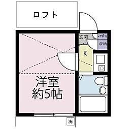 FLAT-B 1Kの間取図画像