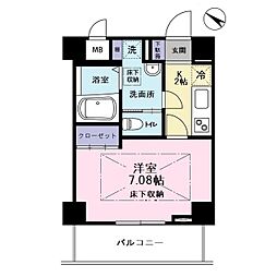ルネス別所沼公園 1Kの間取図画像
