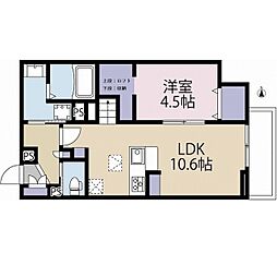 LAKEUP 1SLDKの間取図画像
