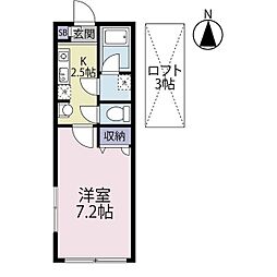 グランドソレーユ 1Kの間取図画像